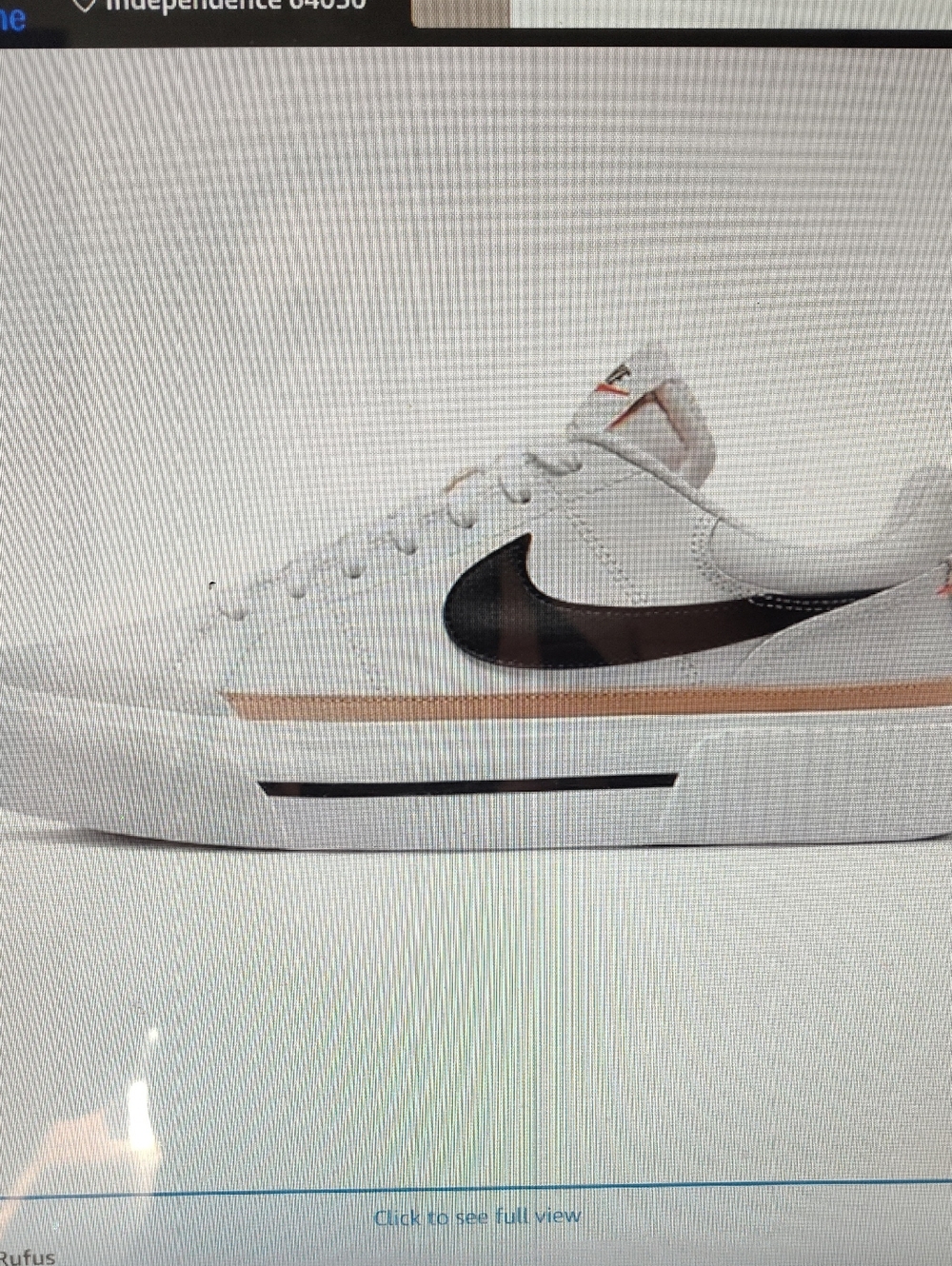 Nike Womens Court Legacy lift  Sneakers with Black Swoosh and Tan Accent BNIB
